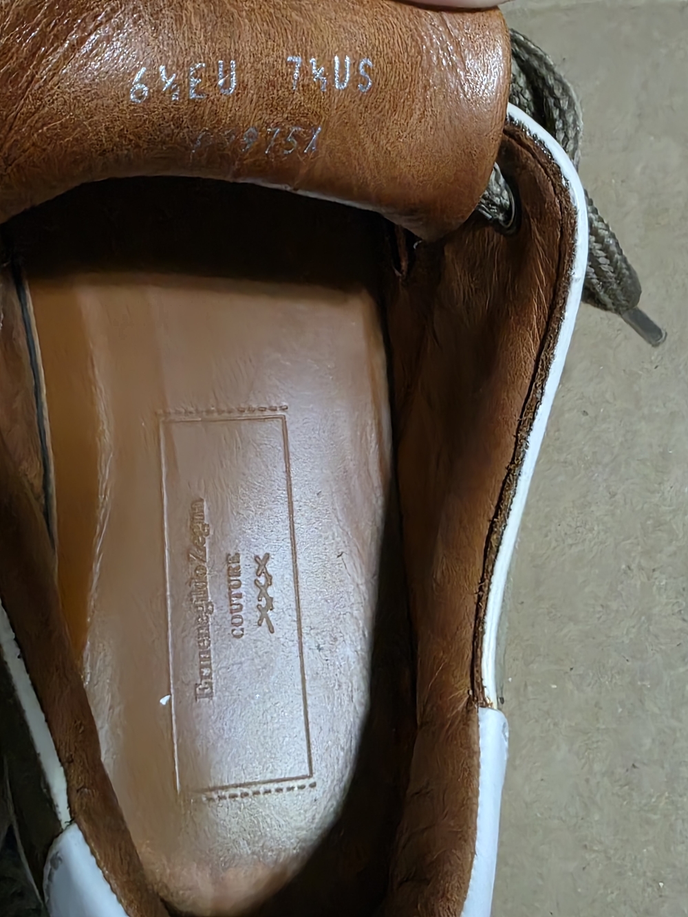 Ermenegildo Zegna Brown and White Leather Boat Shoes